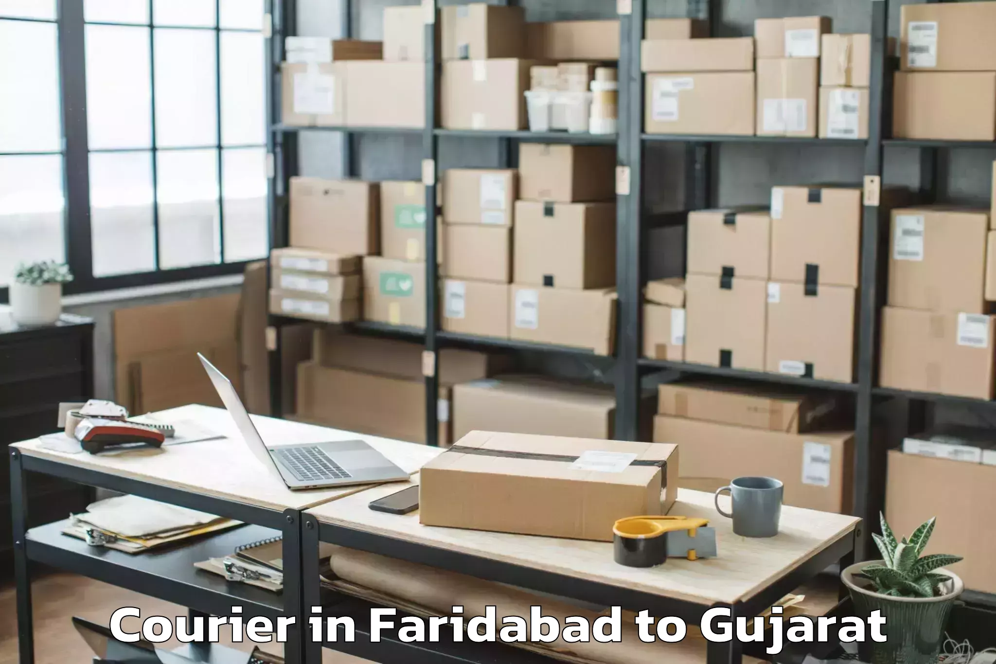 Top Faridabad to Ganpat University Mehsana Courier Available